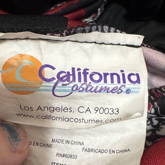 California Costumes Red and Black Jester Kids Costume - Picture 2 of 6